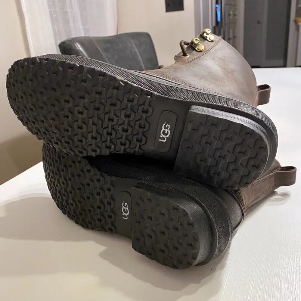 Ugg Australia Men's Rain Boot Stout Brown Yucca Waterproof 1015382 Size 9